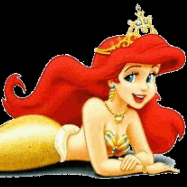 Golden mermaid Ariel (survived the fire)