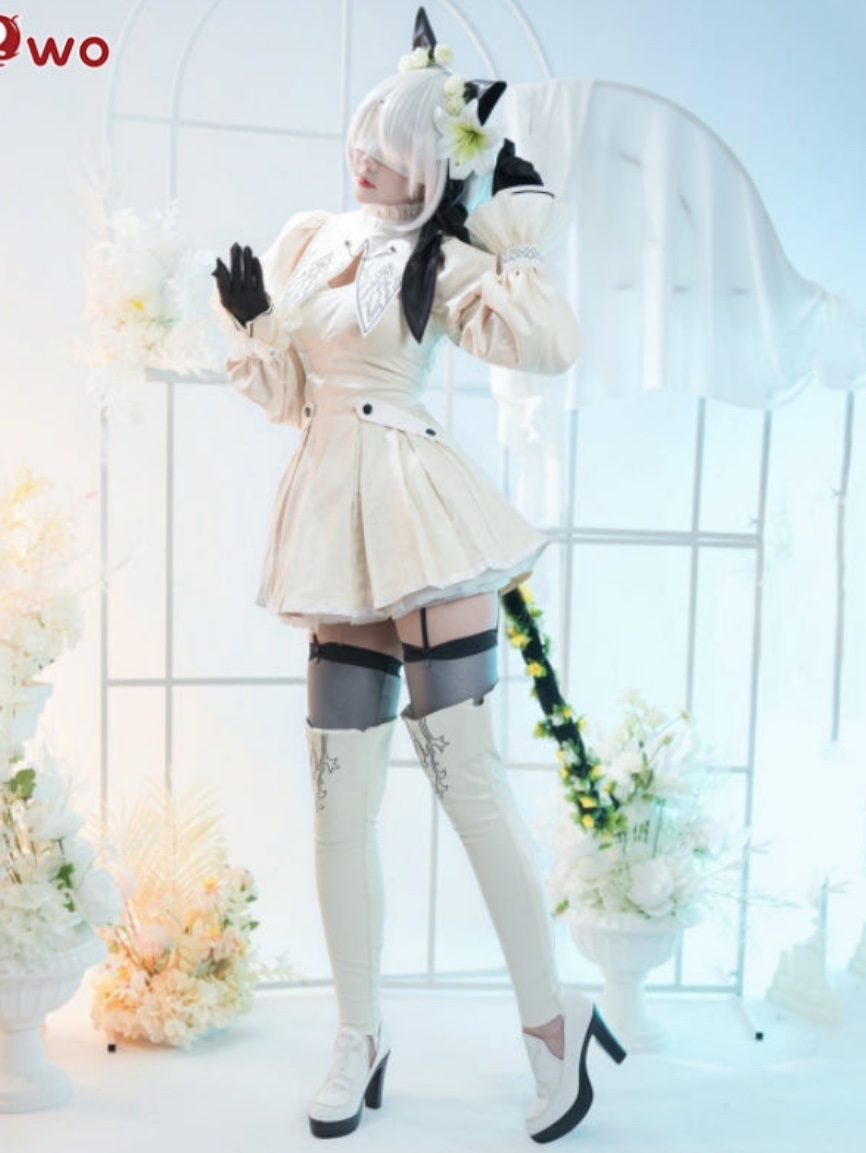 White Catgirl 2B
