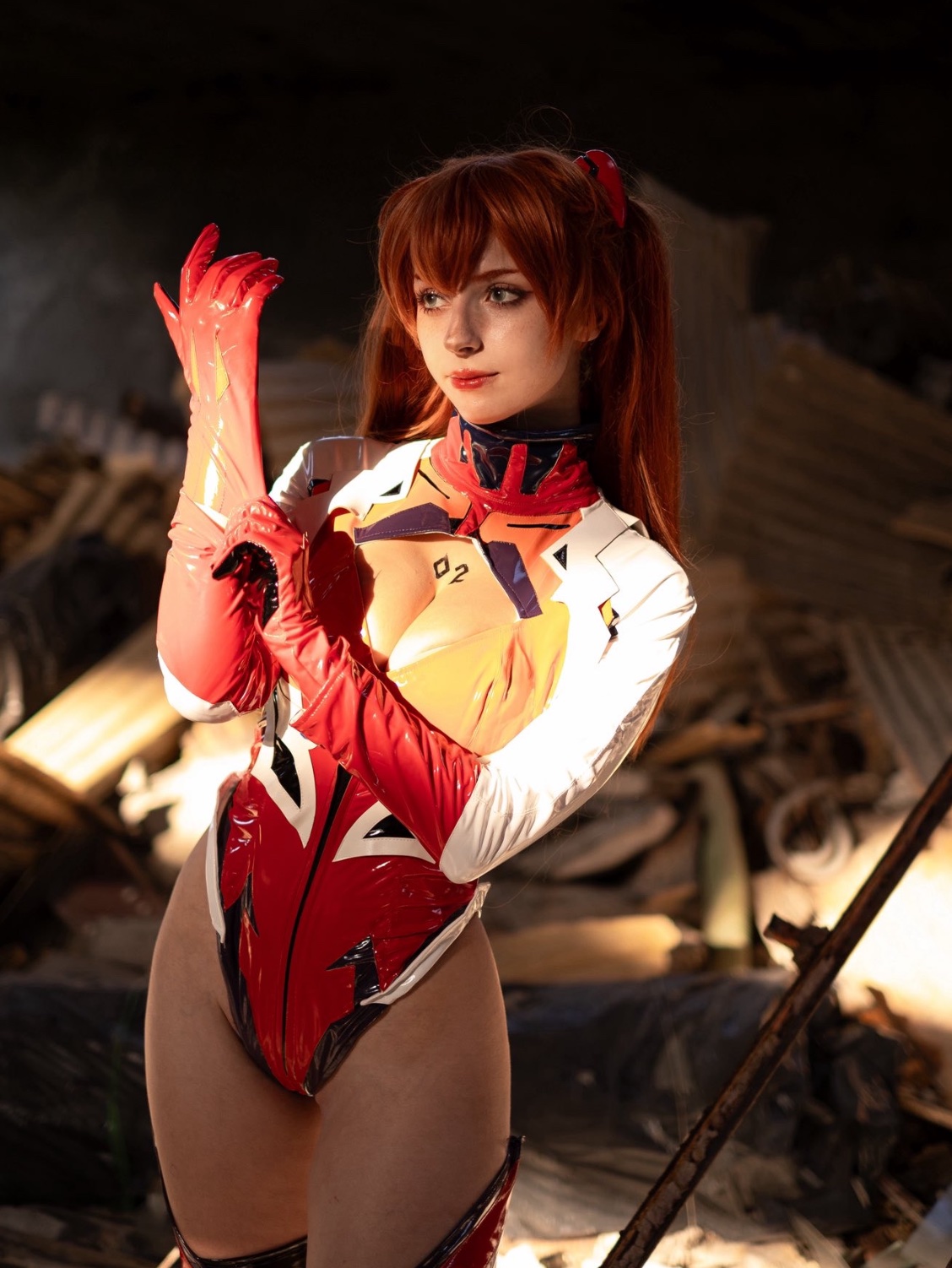 Asuka Langley Combat Suit short