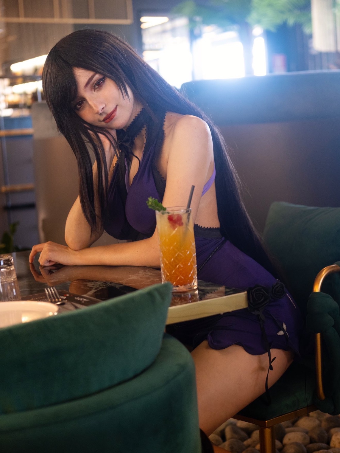 Purple Dress Tifa Lockhart