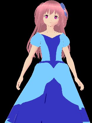 blue princess dress