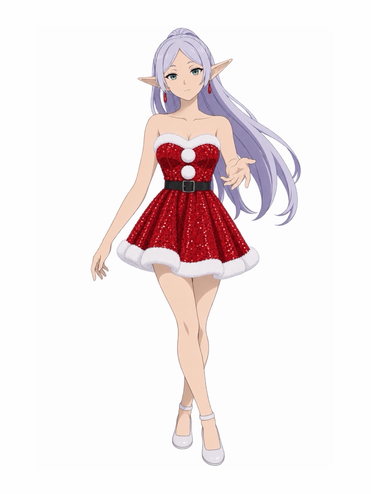 Frieren - Christmas dress ponytail