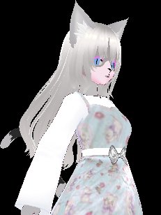 blue kitty dress (survived the fire)