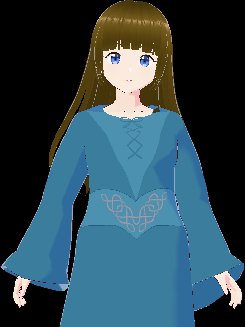 teal medieval dress