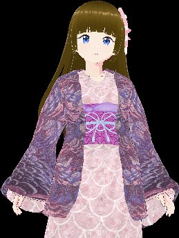 yukata: pink scales